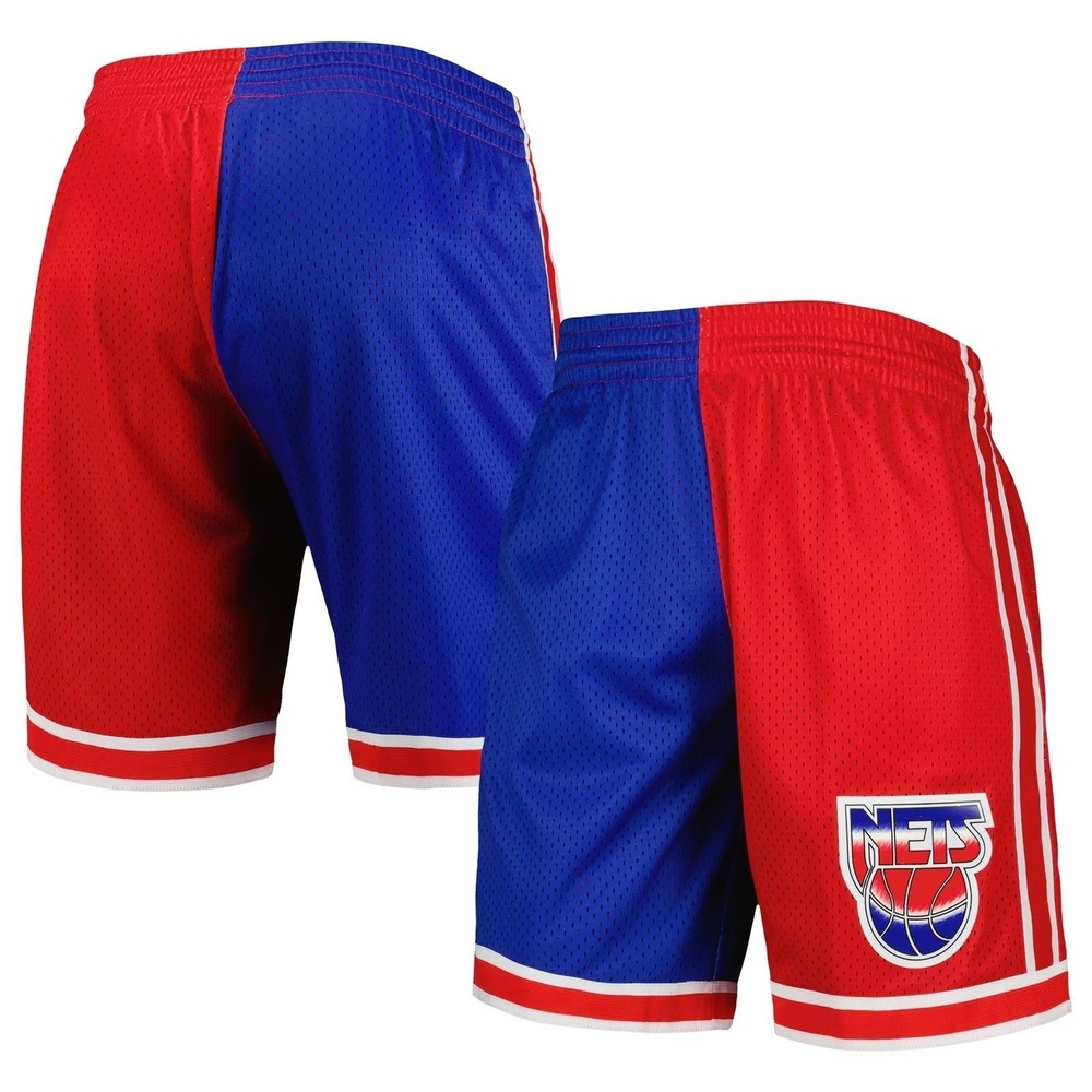 New Jersey Nets Mitchell & Ness Hardwood Classics 1993 Split Swingman Shorts 4XL